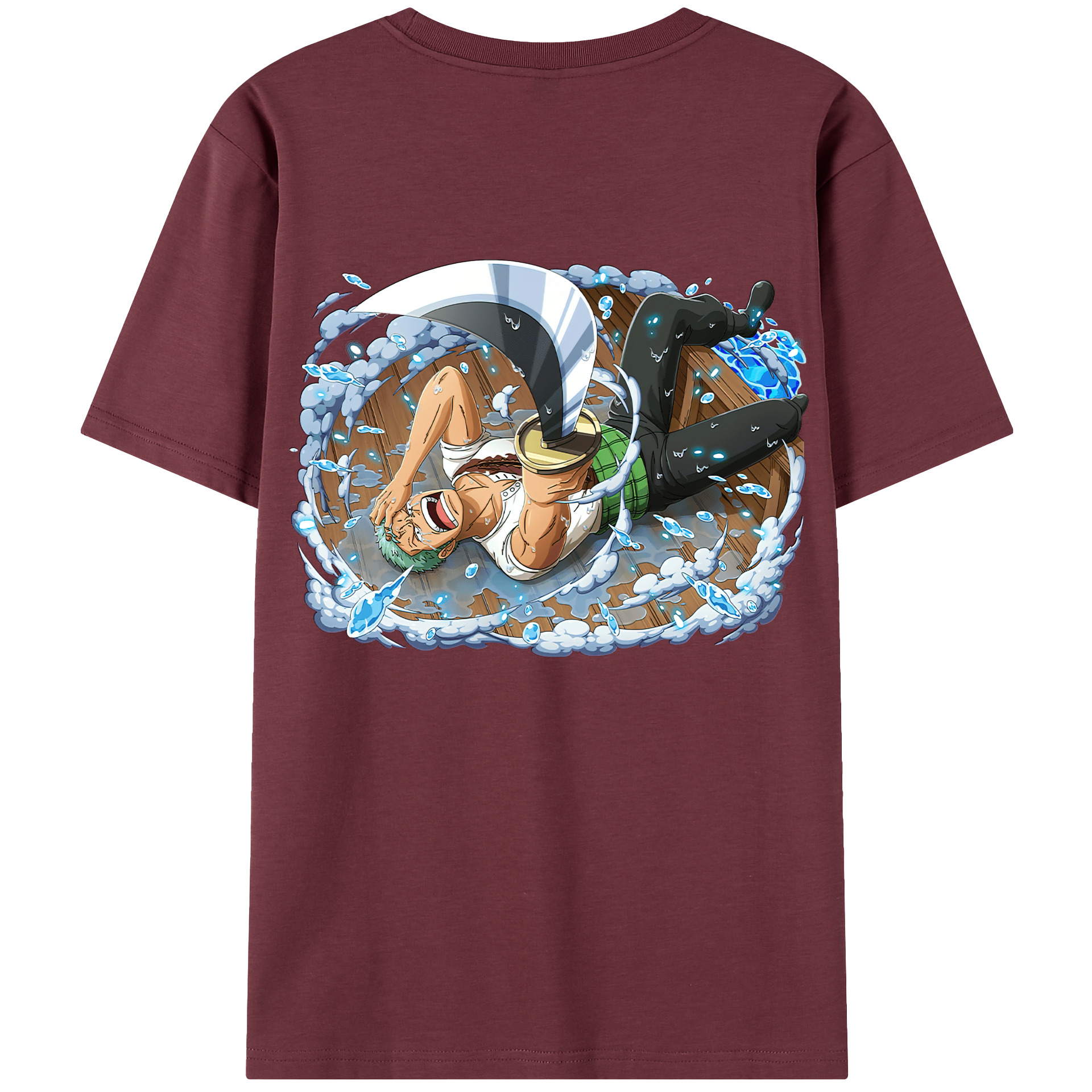 ワンピース ロロノア・ゾロ ONE PIECE Roronoa Zoro 綿100％半袖Tシャツ（背面プリント）